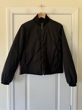 Prada Nylon Jacket with Wool Collar